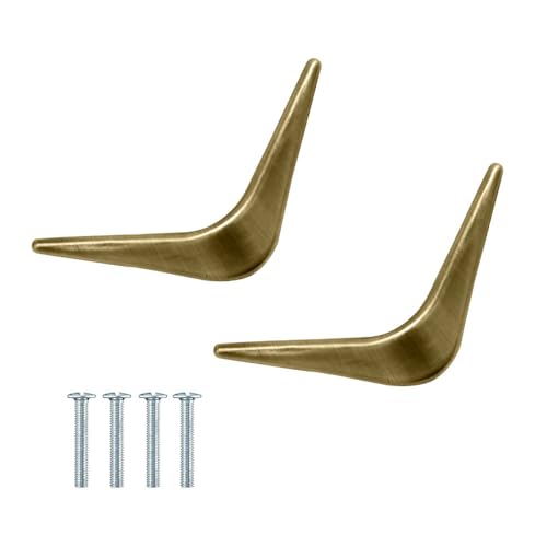 VOLO Antique Brass V knobs for Drawers and cabinets for Home/Kitchen/Offices and Hotels (Color : Antique) (Pack of 2 pcs.)
