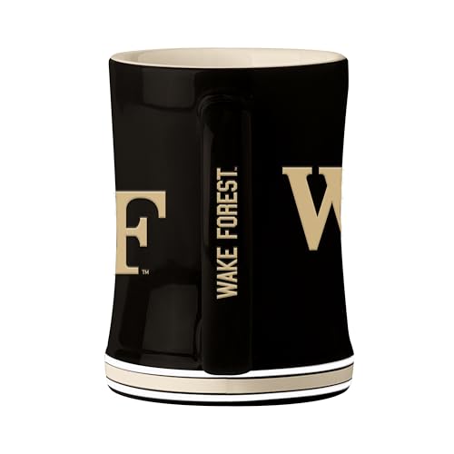 Image of Logo Brands NCAA Wake Forest Demon Deacons 14 oz Relief Coffee Mug - Officially Licensed Mug, Sculpted 3D Logo and Team Colors - Comfortable Handle and Glossy Finish for College Sports Fans