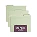 Smead FasTab Hanging File Folder,  1/3-Cut Built-In Tab, Letter Size, Moss, 20 per Box (64082)
