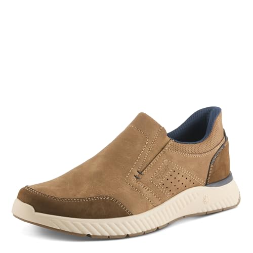 Spring Step Men's TAFTI Slip-On Sneakers – Vegan-Friendly Water-Resistant Shoes with Shock-Absorbent Sole and Stretch Goring