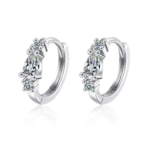Boucles d'oreilles turquoise en argent 925 créoles chic or-noir