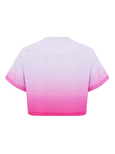 Girls Athletic Crop Tops Kids Running Tennis Yoga T-Shirts Workout Shiny Rhinestone Shirts4