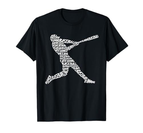 Baseball Baseballer Typografie Jungen Baseballspieler T-Shirt