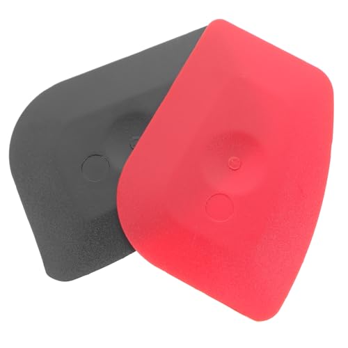 CIYODO 2 Piezas Rasquetas de Herramientas de Limpieza de Sartenes Utensilios Rascadores de Pastelería Antideslizantes Ergonómico Negro