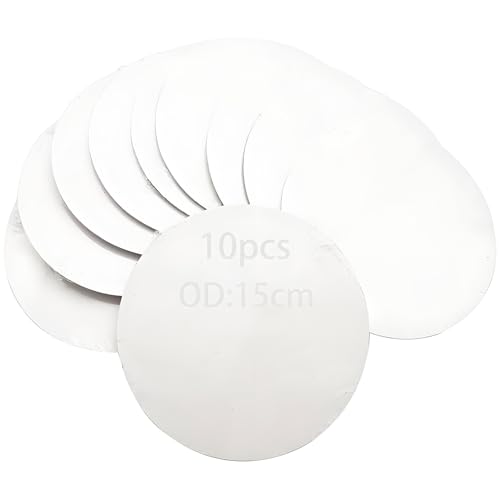 Leinwandplatten, Dujelixa runde gespannte Leinwand aus Baumwolle, vorgespannte Leinwandplatte 15cm Durchmesser, Leinwand zum Malen, geeignet für Ölgemälde, Acrylmalerei, Aquarellmalerei (10er-Packung) Leinwandplatten, Dujelixa runde gespannte Leinwand aus Baumwolle, vorgespannte Leinwandplatte 15cm Durchmesser, Leinwand zum Malen, geeignet für Ölgemälde, Acrylmalerei, Aquarellmalerei (10er-Packung)