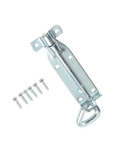 FUANA Puertas correderas de acero al carbono para patio, 15 cm, galvanizadas en caliente, resistentes al óxido, para perno de puerta, chapado en plata, 15 cm