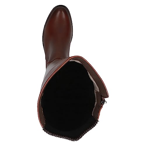 CAPRICE Damen Hohe Stiefel mit Absatz mit Reißverschluss Elegant, Braun (Cognac Comb), 38 EU