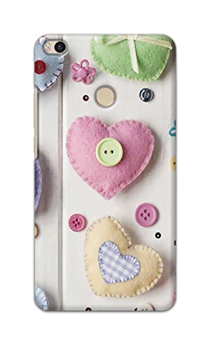 Image of PRINTFIDAA Heart Shape Hard Back Cover for Mi Max 2 (6.44 inch) Back Cover -(P6) KAT1010