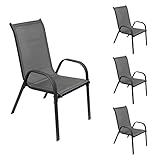 Dieser hochwertige Gartenstuhl vereint Funktionalität und modernes Design und ist die ideale Wahl für entspannte Stunden im Freien.