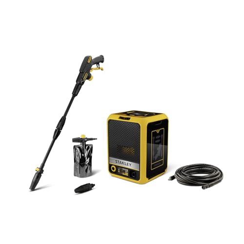 Stanley SXPW25CDSS Nettoyeur Haute Pression, Compact, pour la Voiture et l’extérieur de la Maison, Double Vitesse, 2500 W, 180 Bar,...