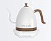 Brewista Artisan Pearl Blanco y Base Blanca | Hervidor Eléctrico | Pico de Cuello de Cisne | Control de Temperatura | Café Barista Lento | 1,0 L