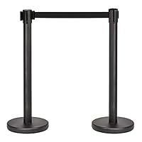 PINNERS Absperrständer Personenleitsystem 3 Meter, Absperrpfosten, 2 Stück Absperrpfosten Abgrenzungspfosten, Ausziehbare Barriere 3 Meter