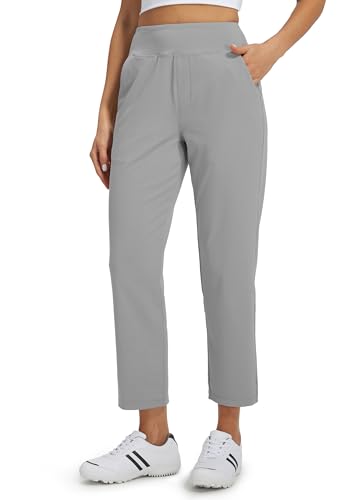 Libin Womens Casual Travel Pants 7/8 Stretchy Golf Pants Ankle Dress Pant Slacks Athletic Workout Sweatpants with 4 Pockets