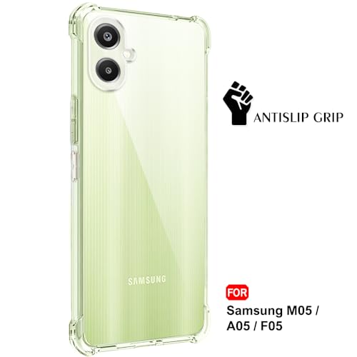 Image of TheGiftKart Transparent Crystal Clear Back Cover Case for Samsung Galaxy M05 / A05 / F05 | Shockproof Soft TPU Case | Cushioned Edges for Ultimate Protection Back Cover Case (TPU, Transparent)