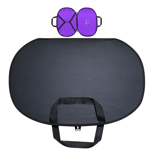 Masonic Chain Collar Case Black Imitation Leather – Purple lining, Freemason Carrying Bag