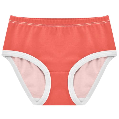 Joisal Cotton Girls Underwear Toddler Persimmon Pink Red Panties Little Girl Stylish Briefs Undies Kids 2t