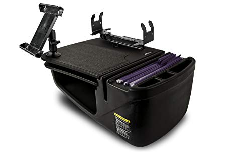 Image of AutoExec AE-GMCD-PI-TAB-PS-BT GripMaster Car Desk for Your Vehicle Workstation and Mobile Office, Black with 400 watt Power Inverter,Tablet Mount and Printer Stand | 400 Watt Power Inverter, Tablet Mount, Printer Stand, Vehicle Workstation and Mobile Office