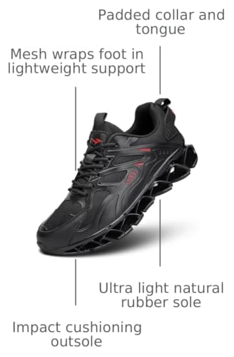 Image of Pozvnn Mens Walking Shoes Fashion Tennis Walking Slip on Sneakers Casual Gym Workout Lightweight Comfortable Trainers