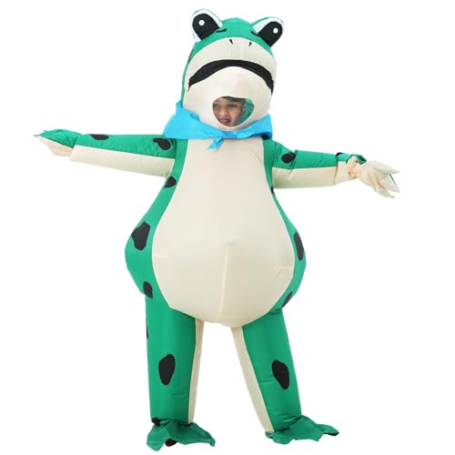 Disfraz inflable de rana para niños y adultos miniatura 1