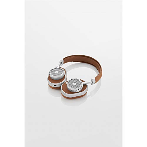 Image of Master & Dynamic MW65 Active Noise-Cancelling (Anc) Wireless Headphones - Bluetooth Over-Ear Headphones with Mic, Silver Metal / Brown Leather