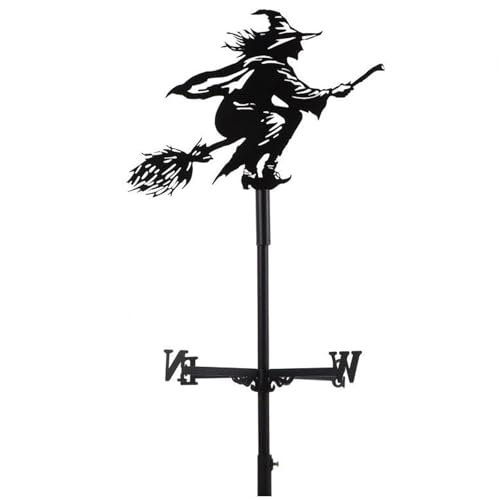 Wetterhexe FüRs Dach, Wetterfahnen, Böse Hexe Dachschmuck, Wetterhahn, für Terrassen- und Gartendachdekoration im Freien Wetterhexe FüRs Dach, Wetterfahnen, Böse Hexe Dachschmuck, Wetterhahn, für Terrassen- und Gartendachdekoration im Freien