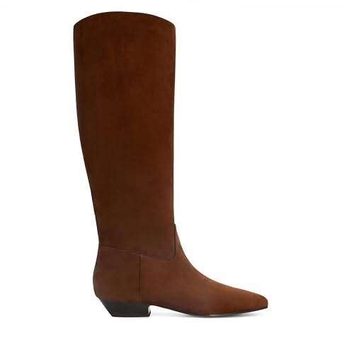 Knee High Boots for Women Chunky Low Heels Square Toe Tall Boots Long Boots Pull on Fashion Casual4