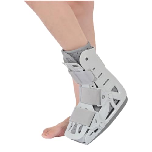 Jopsavm足首サポーター 骨折用 簡易ギプスシューズ 術後固定リハビリ 足首アキレス腱 靭帯 プロテクター 片足1足 左右兼用 術後シューズ 介護用 骨折用 ギブス 汚れ防止 足先防寒対策 滑り止め加工 (エアバッグなし,L)