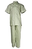Mojito Kids Boys 100% Linen Floral Embroidered Shirt and Pant Set