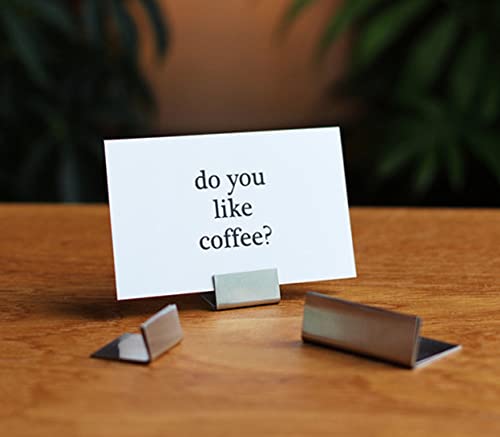 10 Steel Display Name Tag Holder Food Label Card Menu Stand Restaurant Buffet (Small)