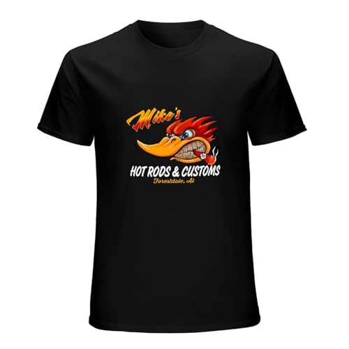 NEIWUFU Clay Smith Cams Mr. Horsepower Personalized Hot Rod Garage Speed Shop Vinyl T-Shirt Men T-Shirts Graphic Streetwear Black M