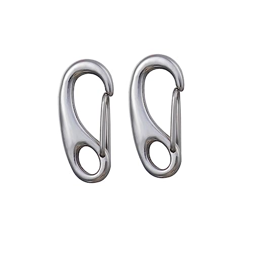 JOINPAYA 2 Pcs Dog Tag Clips Stainless Steel Quick Clamps for Easy Tag Transition Pet Collars and Id Holders for Dogs and Cats