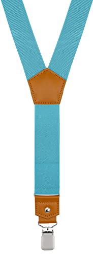 Image of Suspenders for Men Y Back Adjustable Elastic with Strong Clips 47 Inches