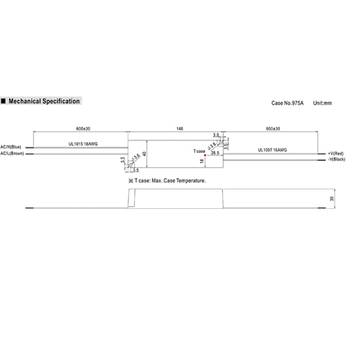 Meanwell LPV-20-12 Bloc d'alimentation pour LED 20 W 12 V A IP67