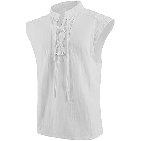 LVCBL Men's Sleeveless Gothic Viking Tunic Cover