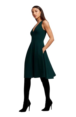 Image of Dress the Population Women's Catalina Solid Sleeveless Fit & Flare Midi Dress