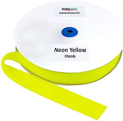 DuraGrip® Brand - 1.5" Neon Yellow Hook Sew-On | Hook Side Only, Loop Side Sold Separately