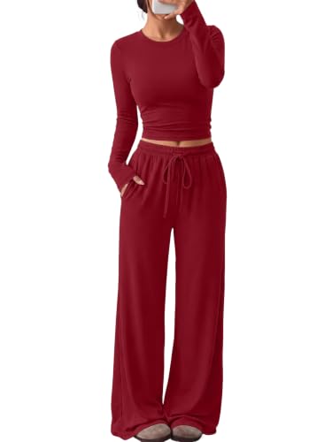 Image of Trendy Queen Women's 2 Piece 2026 Fall Fashion Lounge Set with Pockets