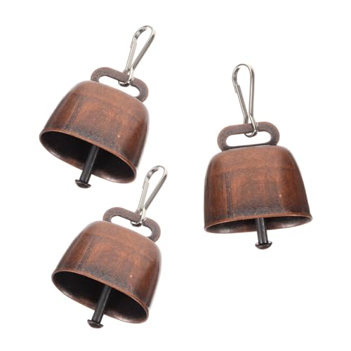 OSALADI Campanelli in Metallo Retrò Per Bovini e Pecore, Set Da 3 Piccoli Campanacci Rumorosi Da Pascolo Per Agricoltura e Decorazione Vintage
