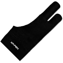 XPPen Artist Drawing Glove 2-Fingers Glove for Graphics Drawing Tablet Suitable for Right Hand and Left Hand (Size M) Black