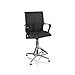 Produktbild hjh OFFICE 790014 Arbeitsstuhl TOP Work 306 Stoff Schwarz Bürostuhl Counterstuhl mit Fußstütze, höhenverstellbar, atmungsaktiv