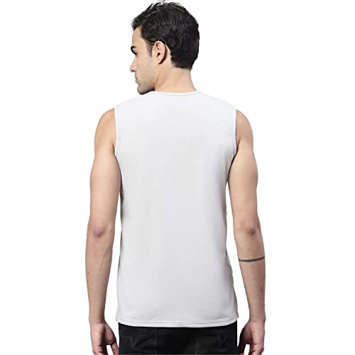 Image of Mack Jonney Regular Fit Cotton Solid Gym Vest for Men-V SL ANTHRA 01-P