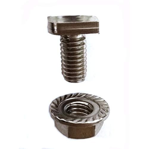 GAO Flora 50 Hammerkopfschrauben M6x12 mit Flanschmutter Edelstahl