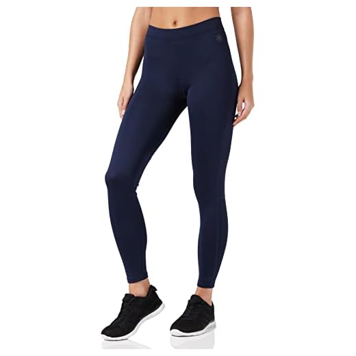 AURIQUE Mallas Largas de Deporte para Mujer , Azul (Navy), 42 (Talla del fabricante: Large)