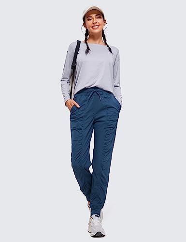 Image of CRZ YOGA Ease Line Joggers 26 inch /28.5 inch /30.5 inch | Casual, Lightweight, Ruched Design, Pockets, for Women