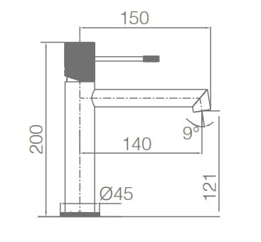IMEX Grifo Monomando Lavabo - BDD038-1 Cuerpo de Latón, Cartucho Cerámico Ø26mm TOP, Flexos 3/8”, Serie Line (Oro Cepillado)