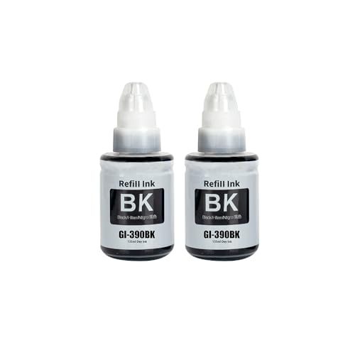 J-ECO製 GI-390BK ブラック 染料 2本セット キヤノン用 丸型 互