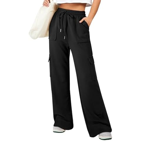 Aleumdr Women's High Waisted Cargo Sweatpants Cover