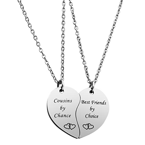 BFF Necklace Set for 2 Best Friends Like Us Stay Close at Heart Set of 2 Bestie Gift Sister Necklace Long Distance Friendship Gift