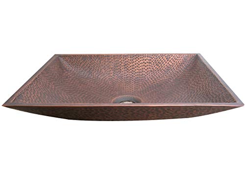 Super Sale ๐ Copper Tailor 17-Inch Copper Bathroom Vessel Sink Above Counter for Vanity with Pop Up Drain Stopper,Rectangular Shape,Handmade Super Sale ๐ Copper Tailor 17-Inch Copper Bathroom Vessel Sink Above Counter for Vanity with Pop Up Drain Stopper,Rectangular Shape,Handmade