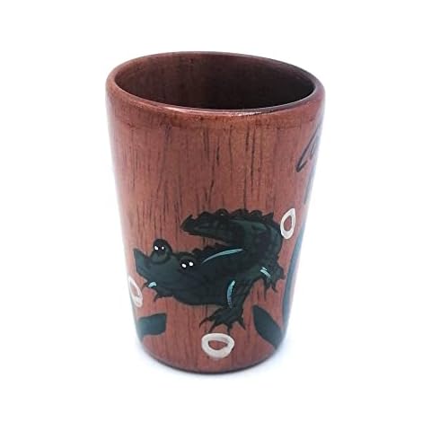 Kal Crafts - Tequila-Schnapsglas aus Holz - handbemalt Cover